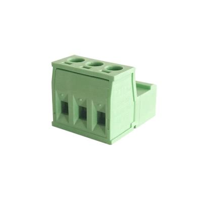 China Electric Bike Screw 3.81mm 5.0mm 5.08mm Pitch Pcb Terminal Block Connector Angle Pin Green Color Pluggable Type for sale