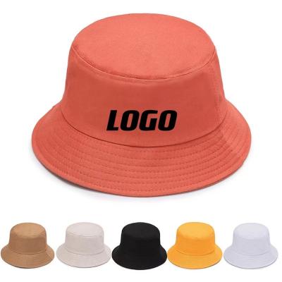 China Unisex Sunshade Kids Bucket Hat Toddler Sun Hat for Girls Boys Baby Sun Protection Solid Color Cotton Beach Hat for sale