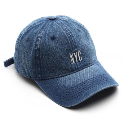 China Vintage COMMON Customized Wash Caps Washed Women Hats Fashion Sports Hats Blank Single Cloth Wholesale Distressed Denim Baseball Cap for sale