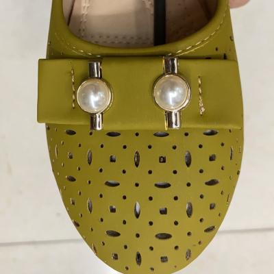 China Beautiful and cheap women's formal embroidery pump buckle style ladies casual 2022 newest fashion trend shoes led closed toe flat shoes for sale