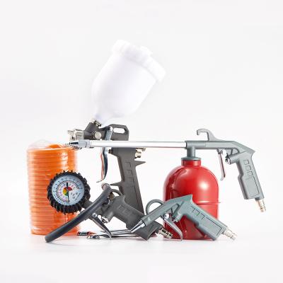 China Paint Spray Gun Cup 600ml Spray Gun Set And Air Plastic High Pressure Tool Kit for sale