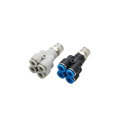 China Air G Wire 5 Way To A Male Y Type PXT One Touch Pneumatic Connectors / Fittings for sale