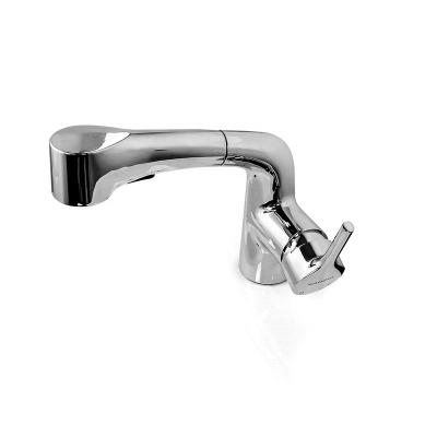 China Pull Out Spray Durable Deck Mounted Zinc Alloy Body Pull-Out Faucets Mixers Taps Basin White Faucet Robinet Sell De Bain for sale