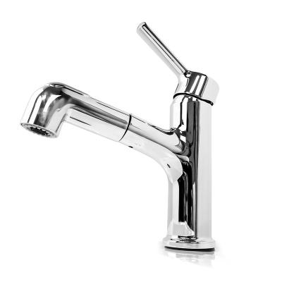 China Pull Out Spray GaoZhi New Arrival Chrome Single Hole Pull Out Spray Lifting Wash Basin Mixer Taps Bathroom Faucets for sale