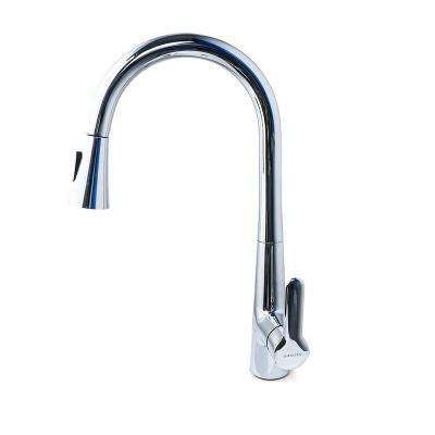 China Pull Out Spray Good Price OEM Single Hole Water Pull Down Rotary Bridge Pull Out Kitchen Faucet With Flexible Spout for sale