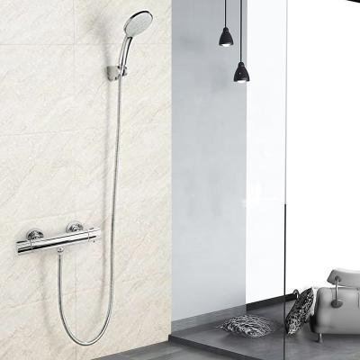 China Without Slide Bar GaoZhi High Performance Anti Scald Chrome Bathroom Thermostatic Shower Sets And Faucets Bath Shower Mixer for sale