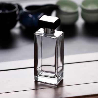 China 100ml Perfume Bottle Cosmetic Straw Bottle Invisible High Grade Polished Bayonet Stain Crystal White Material Thick Bottoming for sale