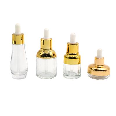 China High quality free preview! Refillable Portable Clear Glass Bottle 20ml 30ml 50ml Cosmetic Oil Bottle Travel Easy for sale