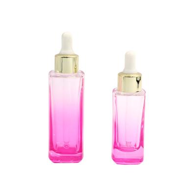 China Wholesale 30ml 50ml luxury glass cosmetic bottles empty luxury essential oil dropper bottle for sale