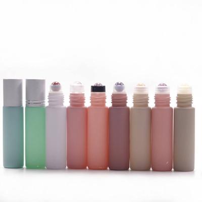 China Wholesale Macaron Perfume 10ml Glass Thick Bottom Essential Oil Roller Bottle Eco - Friendly Recyclable for sale