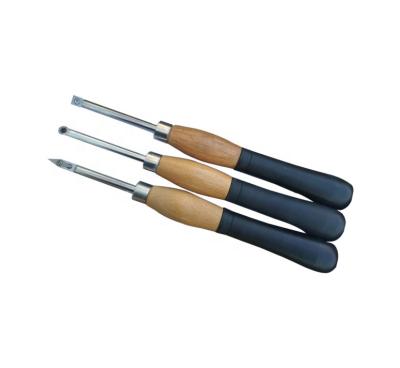 China Mini Ergonomic Carbide Turning Tools , Handle 3Piece Set / Carbide Woodturning Tool Kits for sale