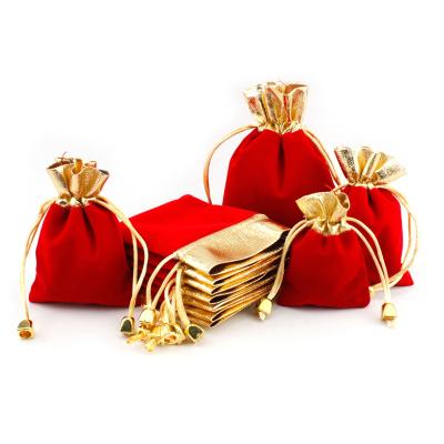 China Modern Velvet Gift Bags With Drawstrings Jewelry Pouches Bags Present Velvet Bag Gift for sale