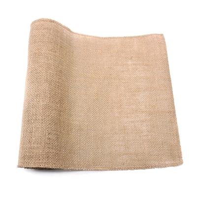 China Vintage Durable Natural Burlap Country Rustic Shabby Hessian Table Runner For Wedding Banquet Decoration for sale