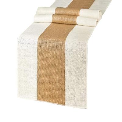 China Burlap Table Runner Decoration Table Runner Durable Splicing Rustic Wedding Dining Kitchen Table Runner for sale