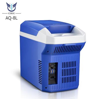 China Cool 20degree AQ-8L Useful Mini Car Refrigerator With USB 5V Small Car Cooler Box for sale