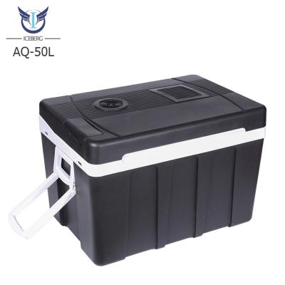 China Cool 15degree 50L Eletronic Vacation Fridge Portable Outdoor COOLER BOX 12V With Wheels for sale