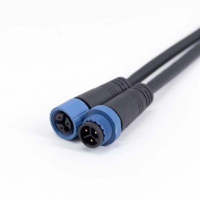 China M15 Automotive Electrical Wire M15 Connector IP68 Male To Female Waterproof Cable 2 Pin Conector for sale