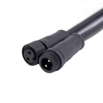 China China IP67 Automotive Boost 2 Pin Connector Waterproof M16 Locking 2 Wire Overmolding Cable Connector for sale