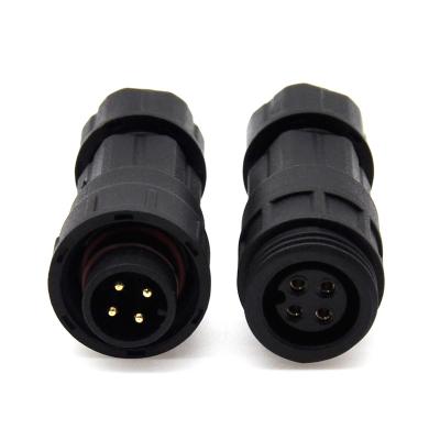 China M16 2 way 4pin electric bike screw outdoor power carpenter IP68 waterproof repair LED cable connector for sale