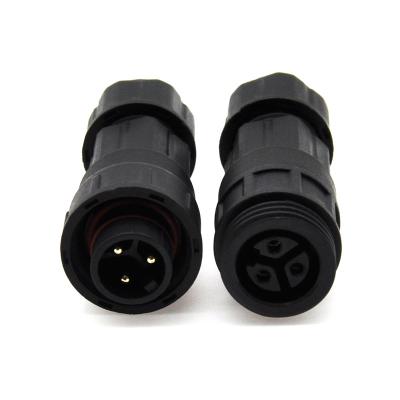 China High Quality Cable Connector Fitted Electric Bike IP68 M16 Mini Waterproof 3 Pin Screw FemaleCircular for sale