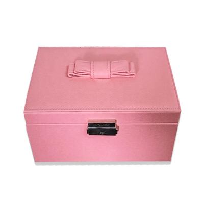 China Wholesale Cosmetics Convenience Guangzhou Factory Pink Slide Drawers Jewelry Box Girls Jewelry Display Case for sale