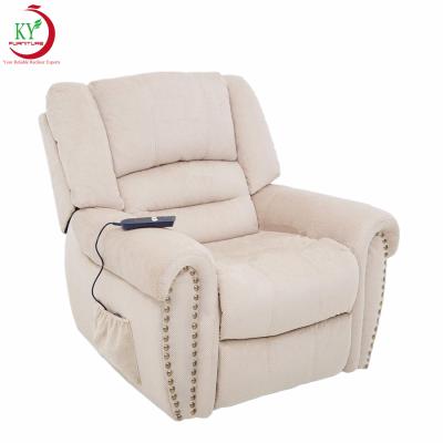 China JKY Furniture China Morden Eco-friendly Single Electric Lift Recliner Chair With Side Pocket for sale