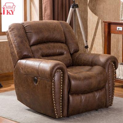 China JKY Furniture Wholesale Leather Manual Adjustable Recliner Chair (Height) Adjustable Recliner Chair With USB Charging for sale