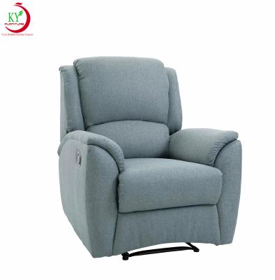 China JKY Adjustable Wholesale Blue Leather Fabric Furniture Cheap Living Room Chair (Height) Manual Control for sale