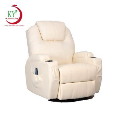 China 360 Degree Swivel Massage Body Furniture JKY Recliner PU Leather Ergonomic Salon Heated Chair for sale