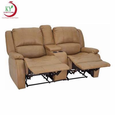 China (Size)JKY Adjustable Furniture Morden Design Living Room2 Pieces Recliner Leather Recliner Sofa For Living Room Movement Sofa Set for sale