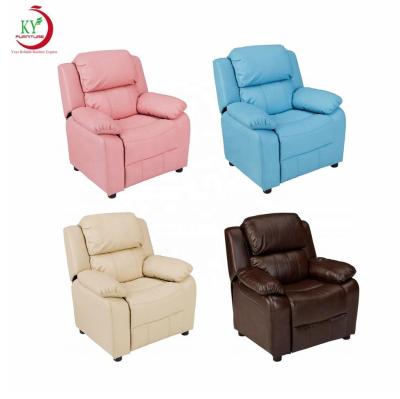 China JKY Modern European Style PU Child Mini Reclining Sofa Flip Out Leather Chair-Furniture Small Kids Recliner For Kids for sale