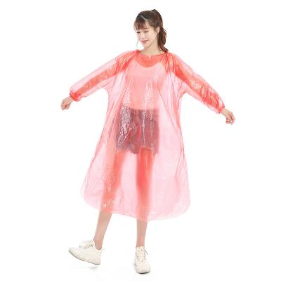 China Bachelorette Rainwear Adult Disposable PE Raincoat Rainjacket Rainwear Waterproof Poncho for sale