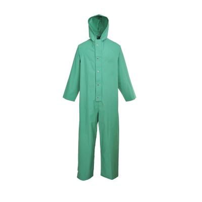 China Waterproof White Disposable PVC Coveralls Chemical Resistance Orange Water Proof Dustproof Overall Suit for sale