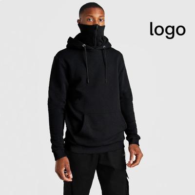 China 2021 Winter Warm Men's Hoodie Mask Zipper Sweater Solid Color Men's Plush Hoodie Anti-wrinkle for sale