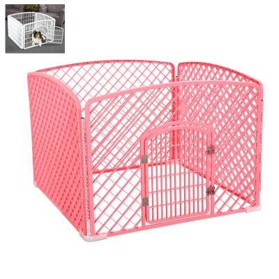 China Viable 4-8 Panels Pet Playpen Fence Kennel Dog Puppy In Ground Pet Fence Panels Can Be Expanded for sale