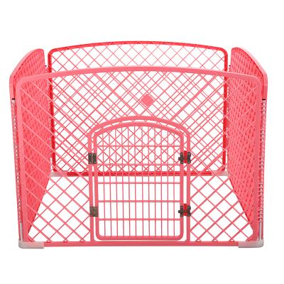 China Viable Four Panel Folding Plastic Pet Playpen For Puppy Barrier Small Pet Dog Fence Small Dog Gate for sale