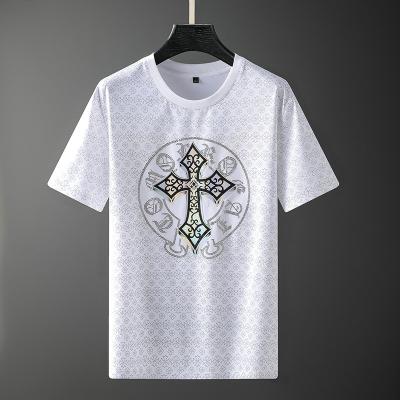 China Breathable Summer Short Sleeve T Shirt With Round Neck Embroidery Printed T Shirt For Men Women Casual Cotton T-shirt for sale