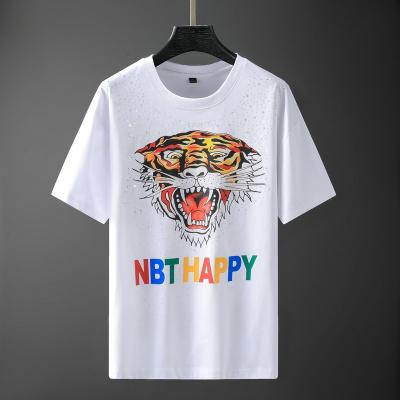 China Breathable Summer Short Sleeve T Shirt With Round Neck Embroidery Printed T Shirt For Men Women Casual Cotton T-shirt for sale