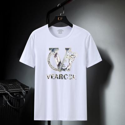 China Breathable Summer Short Sleeve T-shirt With Round Neck Embroidery Printed T-shirt Men Cotton Casual T-shirt for sale