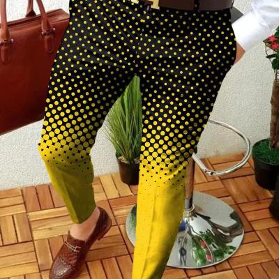 China Wholesale spring and autumn men's pants mid-waist pencil pants fashionable men's breathable printed pants for sale