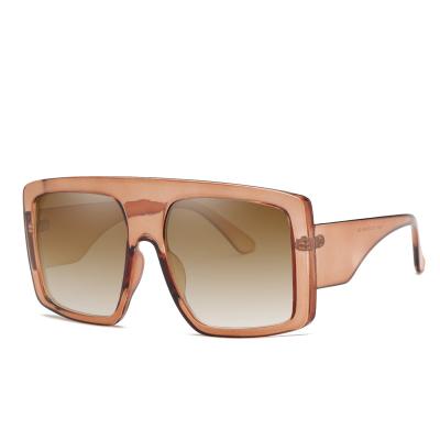 China Fashion Sunglasses THREE HIPPOPS style women shape big frame sunglasses gradient lens square frame sunglasses for sale