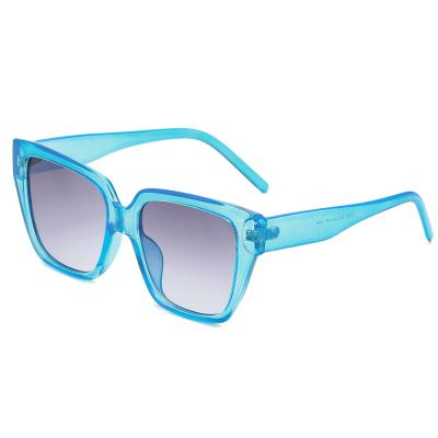 China Fashion Sunglasses 2021 New Arrivals Women Age Custom 400 Logo China Wholesale Sunglasses UV Plastic Big Sun Glasses Square Shades for sale