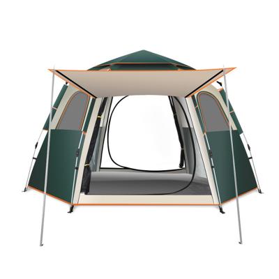 China Diagonal Bracing Type Outdoor Double Layer Large 4-8 People Waterproof Luxury Family Large Camping Tent for sale