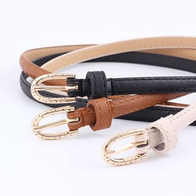 China Fashion.Casual fashion alloy single buckle leather belt dress colorful thin casual skirt for ladies to collocation for sale