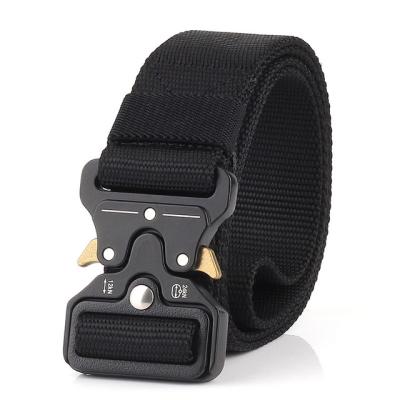 China OEM High Quality Casual Design Waistband Outdoor Tactical Men's Nylon Webbing Camp Belt With Buckle for sale