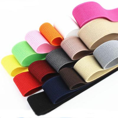 China 25mm Thickened Elastic Bands Elastic Bands DIY Viable Colorful Rubber Elastic Garment Handmade Sewing Jacket Pants Belt Accessories for sale