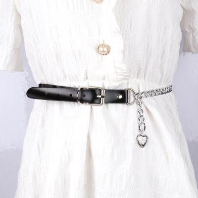 China Fashion.Casual Harajuku Punk Gold Hollowed Out Metal Chain Belts Women's Hip Hop Metal Chain Waist Belt With Skirt Decoration Suit for sale