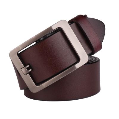 China Causal Genuine Leather Men's Casual Belt Jeans Belt For Men With Classic Single Crotch Buckle for sale