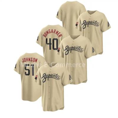 China Anti-Bacterial Mens Arizona Diamond Back Baseball Jerseys Fashion Sports Wear Stitched Blank City Connect Player Jersey Baseball Shirts - Gold for sale