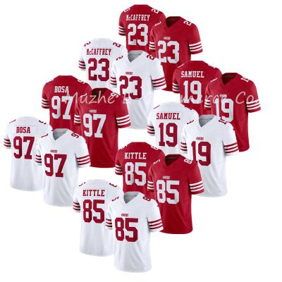 China Anti-Bacterial 2023 New Wholesale Stitched American Football Jerseys San Francisco 23 Christian Mccaffrey 85 George Kittle 97 Nick Bosa Jersey for sale